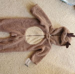3mo baby boy girl reindeer Christmas zip bodysuit winter warm outfit